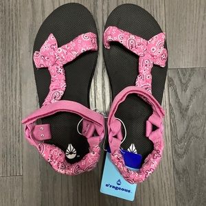 Woman’s Comfortable fit Pink Bandana Print Sandals